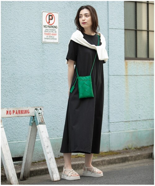 カットソーロングワンピース【イージーケア/洗濯機洗い可】