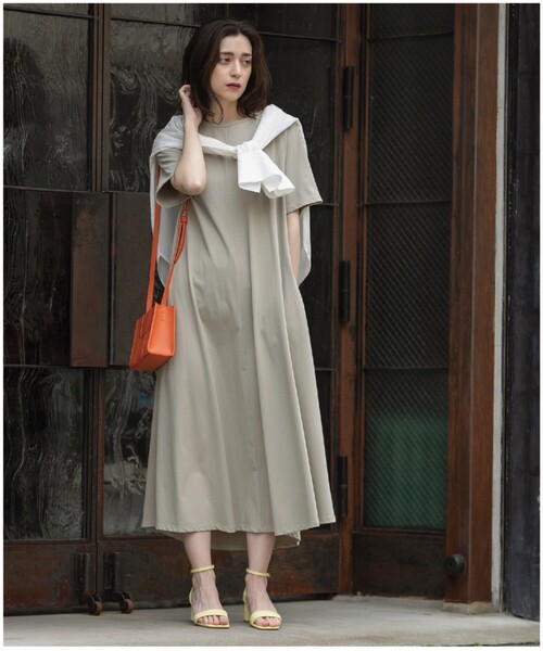 カットソーロングワンピース【イージーケア/洗濯機洗い可】