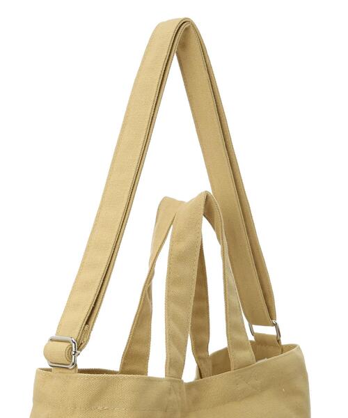 Samansa Mos2 blue（サマンサモスモスブルー）の「キャンバスアウトポケット2WAYショルダーバッグ（ハンドバッグ・レディース・キナリ/グレー/イエロー・ﾌﾘ-）」の16枚目の写真