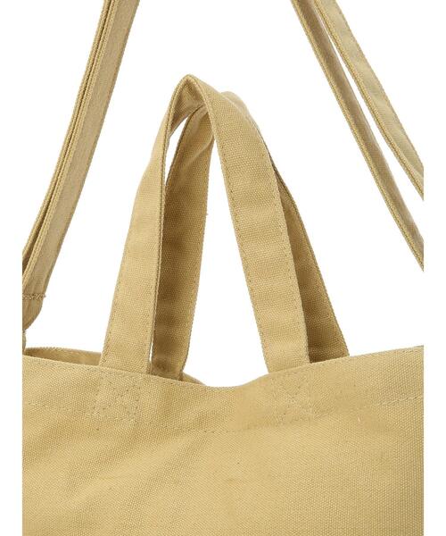 Samansa Mos2 blue（サマンサモスモスブルー）の「キャンバスアウトポケット2WAYショルダーバッグ（ハンドバッグ・レディース・キナリ/グレー/イエロー・ﾌﾘ-）」の17枚目の写真