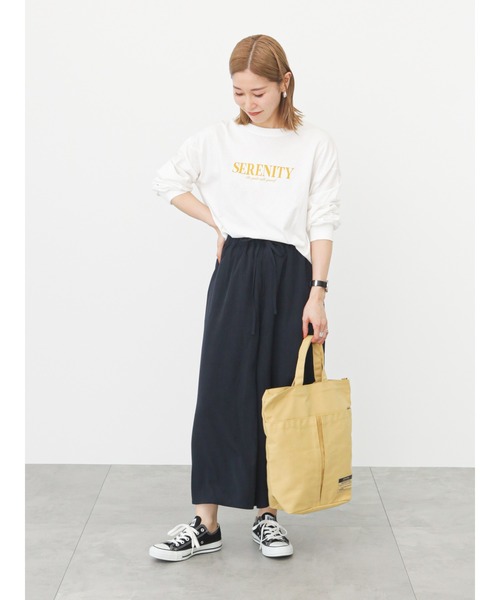 Samansa Mos2 blue（サマンサモスモスブルー）の「キャンバスアウトポケット2WAYショルダーバッグ（ハンドバッグ・レディース・キナリ/グレー/イエロー・ﾌﾘ-）」の5枚目の写真