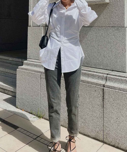 esutoreja（エストレジャ）の「ウエストデザインシャツ（シャツ/ブラウス・レディース・ホワイト・FREE）」の9枚目の写真
