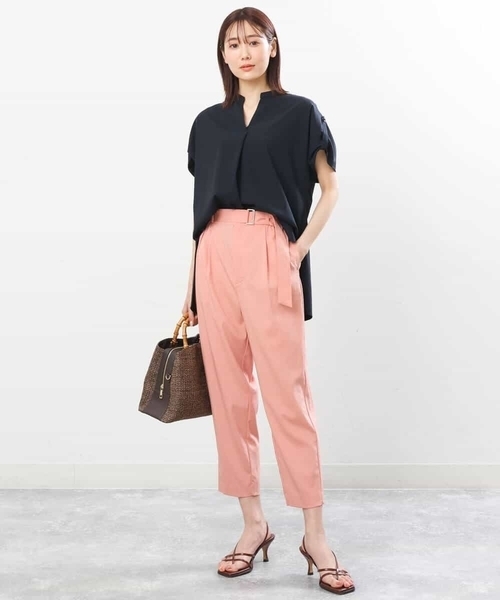 リラックステーパードパンツ/接触冷感/洗える／MK ミッシェルクラン