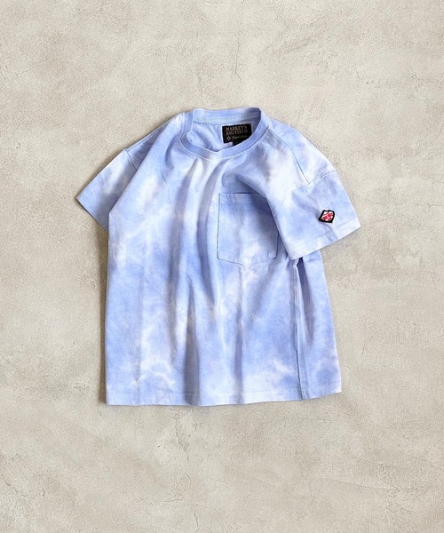 BIG FIELD（ビッグフィールド）の「タイダイTee (80～150cm)（Tシャツ/カットソー・キッズ・ブルー/カーキ/チャコール・80/90/95/100/110/120/130/140/150）」の3枚目の写真