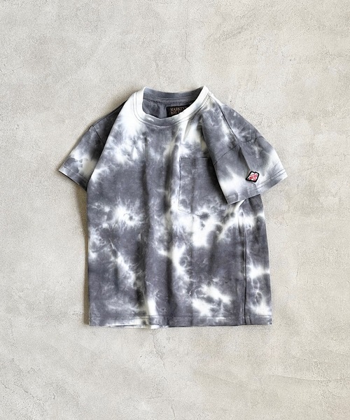 BIG FIELD（ビッグフィールド）の「タイダイTee (80～150cm)（Tシャツ/カットソー・キッズ・ブルー/カーキ/チャコール・80/90/95/100/110/120/130/140/150）」の8枚目の写真