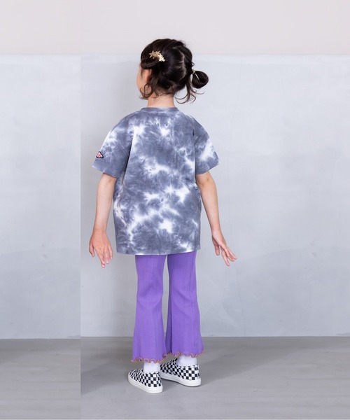 BIG FIELD（ビッグフィールド）の「タイダイTee (80～150cm)（Tシャツ/カットソー・キッズ・ブルー/カーキ/チャコール・80/90/95/100/110/120/130/140/150）」の4枚目の写真