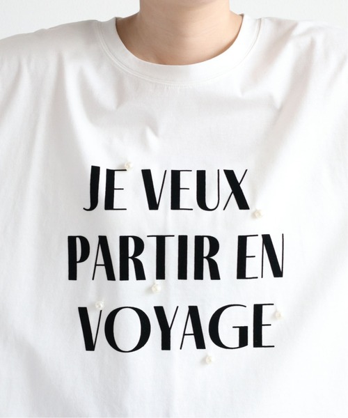 tシャツ 「WEB限定」シルケットパールロゴトップス レディース cepo（セポ）の「シルケットパールロゴTee（Tシャツ