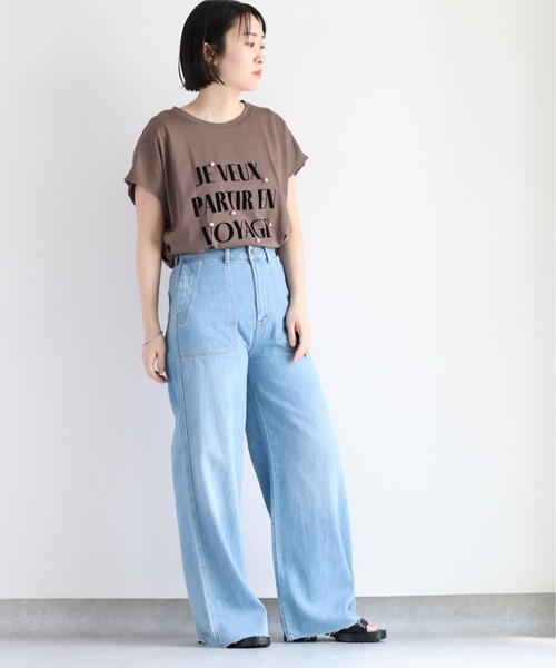 tシャツ 「WEB限定」シルケットパールロゴトップス レディース cepo（セポ）の「シルケットパールロゴTee（Tシャツ