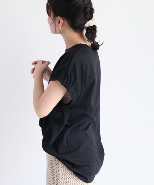 tシャツ 「WEB限定」シルケットパールロゴトップス レディース cepo（セポ）の「シルケットパールロゴTee（Tシャツ