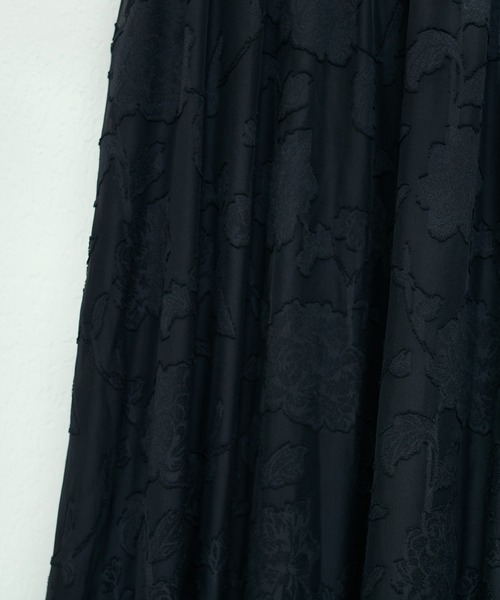 natural couture ❁⃘ シアーオパールフラワーフレア袖ワンピース シアーオパールフラワーフレア袖ワンピース | natural couture