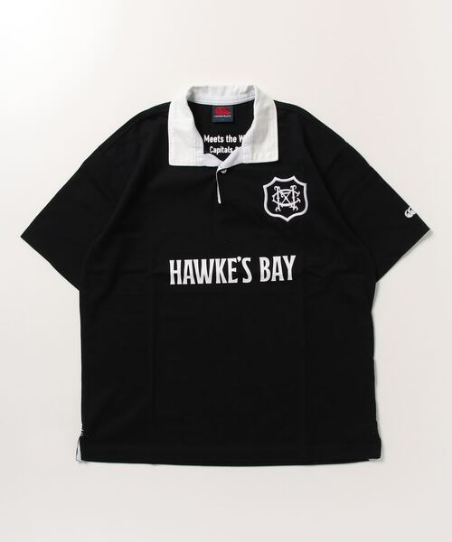 canterbury（カンタベリー）の「カンタベリー canterbury ショートスリーブラガーシャツ（ポロシャツ・メンズ・ネイビー/ブラック・L/LL/3L）」の2枚目の写真