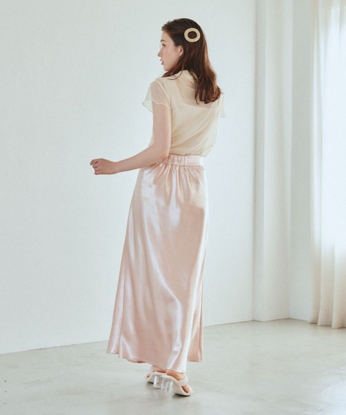 pomiii(ポミー)の「シアーハイネックトップス(Tシャツ/カットソー・レディース・ピンク/アイボリー・FREE)」の11枚目の写真