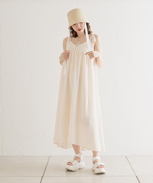 Chico(チコ)の「サイドリボン付ストローハット(ハット・レディース・アイボリー/ブラック/ブラウン・FREE)」の5枚目の写真