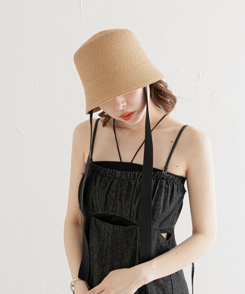 Chico(チコ)の「サイドリボン付ストローハット(ハット・レディース・アイボリー/ブラック/ブラウン・FREE)」の8枚目の写真