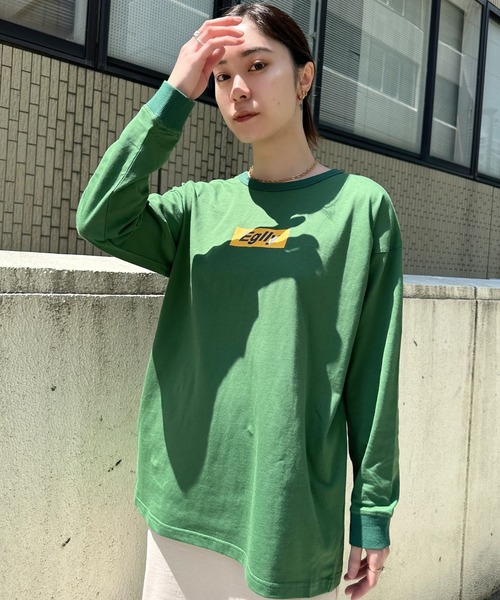 Eglly(エグリー)の「EgllyボックスロゴロンT(Tシャツ/カットソー・レディース・グリーン/ホワイト/パープル・FREE)」の22枚目の写真