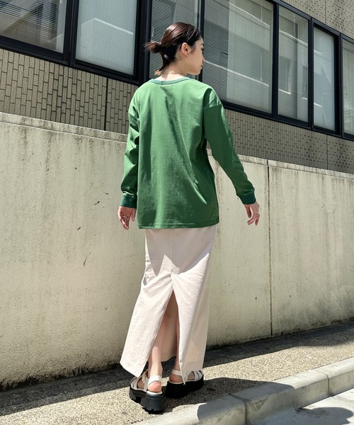 Eglly(エグリー)の「EgllyボックスロゴロンT(Tシャツ/カットソー・レディース・グリーン/ホワイト/パープル・FREE)」の12枚目の写真