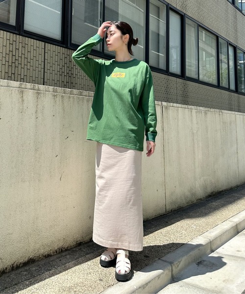 Eglly(エグリー)の「EgllyボックスロゴロンT(Tシャツ/カットソー・レディース・グリーン/ホワイト/パープル・FREE)」の10枚目の写真