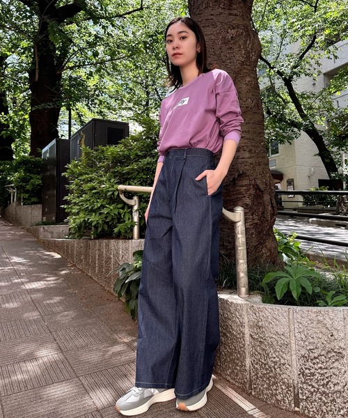 Eglly(エグリー)の「EgllyボックスロゴロンT(Tシャツ/カットソー・レディース・グリーン/ホワイト/パープル・FREE)」の15枚目の写真