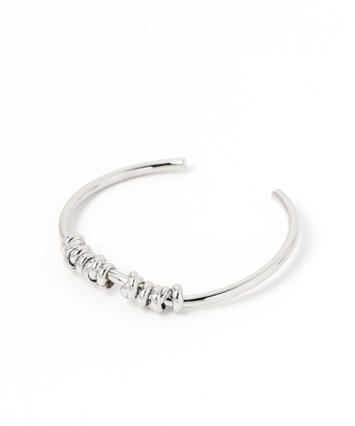 LEPSIM（レプシィム）の「メタルフープバングル　906375（バングル/リストバンド・レディース・シルバー/ゴールド・ONE SIZE）」の6枚目の写真