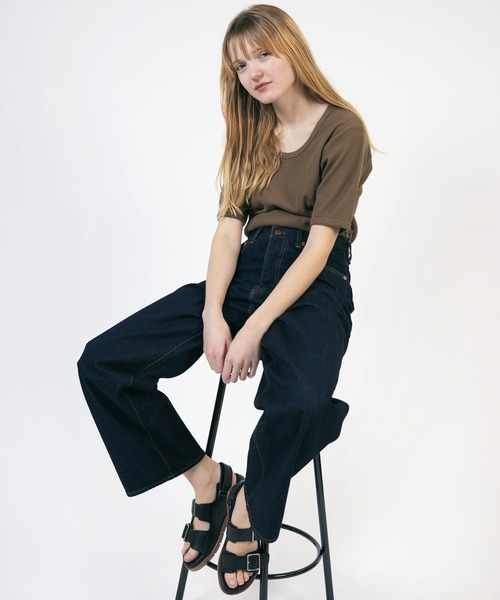 RNA-N(アールエヌエーエヌ)の「M2059 リサイクルリブプルオーバー(Tシャツ/カットソー・レディース・カーキブラウン/チャコール/キナリ・MEDIUM)」の20枚目の写真