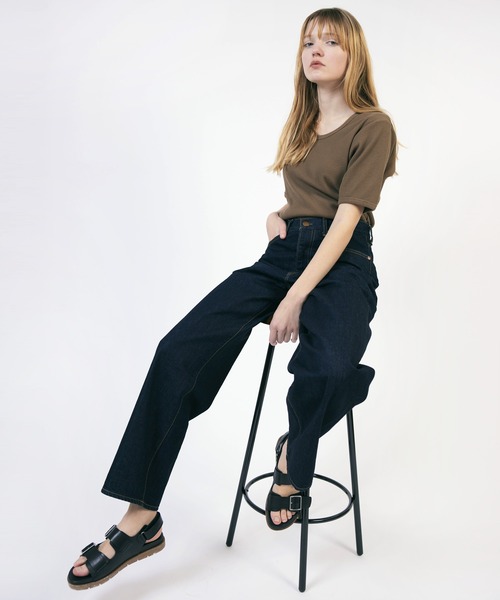 RNA-N(アールエヌエーエヌ)の「M2059 リサイクルリブプルオーバー(Tシャツ/カットソー・レディース・カーキブラウン/チャコール/キナリ・MEDIUM)」の21枚目の写真