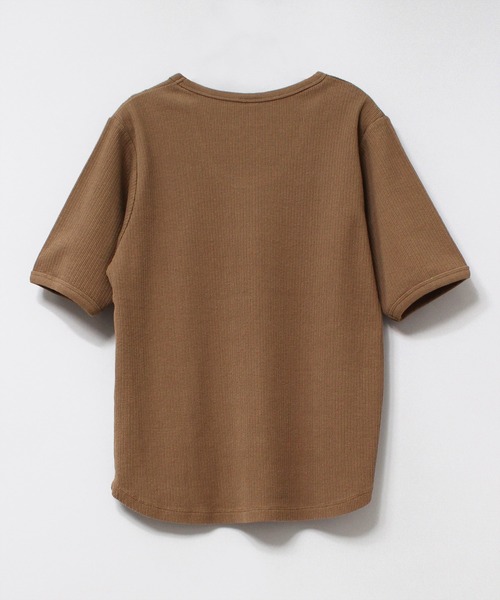 RNA-N(アールエヌエーエヌ)の「M2059 リサイクルリブプルオーバー(Tシャツ/カットソー・レディース・カーキブラウン/チャコール/キナリ・MEDIUM)」の6枚目の写真