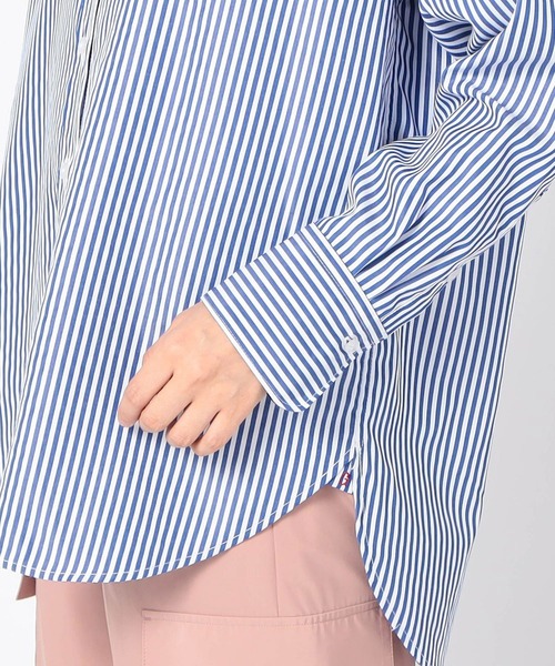 Grand PARK（グランドパーク）の「長袖ストライプシャツ（シャツ/ブラウス・レディース・ブルー/ネイビー・FREE）」の9枚目の写真