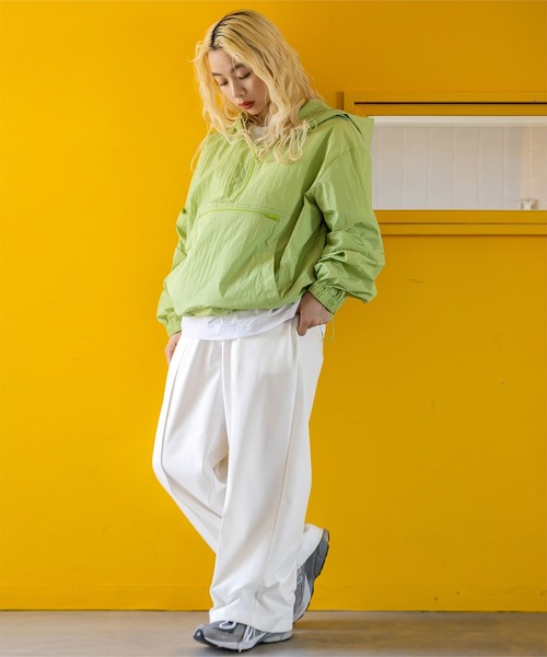 miette（ミエット）の「センタープレスジャージワイドパンツ（その他パンツ・レディース・オフホワイト/ライトブルー/レッド・FREE）」の5枚目の写真