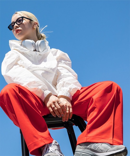 miette（ミエット）の「センタープレスジャージワイドパンツ（その他パンツ・レディース・オフホワイト/ライトブルー/レッド・FREE）」の10枚目の写真