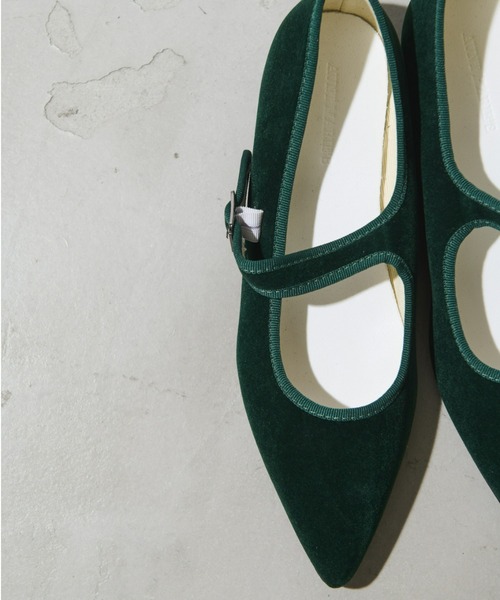 Aunt Marie's（アントマリーズ）の「ベロアポインテッドストラップパンプス（パンプス・レディース・ブルー/グリーン/ブラック・S/L/M）」の16枚目の写真