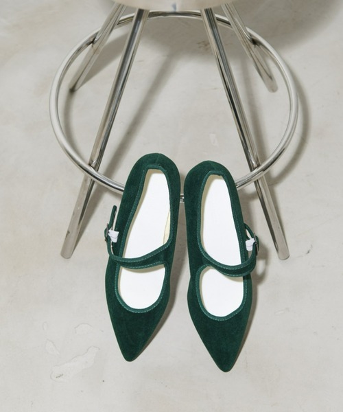 Aunt Marie's（アントマリーズ）の「ベロアポインテッドストラップパンプス（パンプス・レディース・ブルー/グリーン/ブラック・S/L/M）」の15枚目の写真