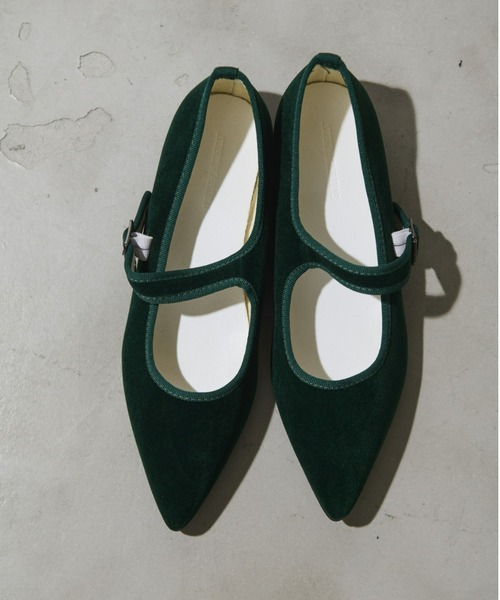 Aunt Marie's（アントマリーズ）の「ベロアポインテッドストラップパンプス（パンプス・レディース・ブルー/グリーン/ブラック・S/L/M）」の14枚目の写真