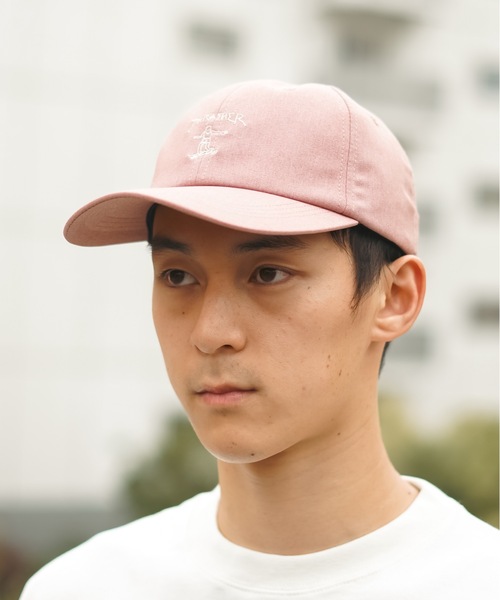THRASHER（スラッシャー）の「GONS ART 6P DAD CAP/スラッシャーフロントGONSアート・デザイン６パネルキャップ（キャップ・メンズ・ブラック/ベージュ/オリーブ/ピンク・FREE）」の11枚目の写真