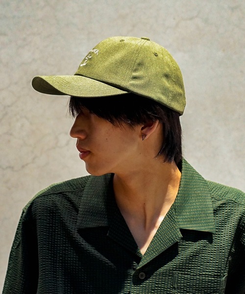 THRASHER（スラッシャー）の「GONS ART 6P DAD CAP/スラッシャーフロントGONSアート・デザイン６パネルキャップ（キャップ・メンズ・ブラック/ベージュ/オリーブ/ピンク・FREE）」の9枚目の写真