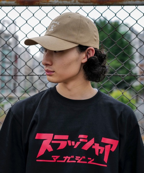 THRASHER（スラッシャー）の「GONS ART 6P DAD CAP/スラッシャーフロントGONSアート・デザイン６パネルキャップ（キャップ・メンズ・ブラック/ベージュ/オリーブ/ピンク・FREE）」の19枚目の写真