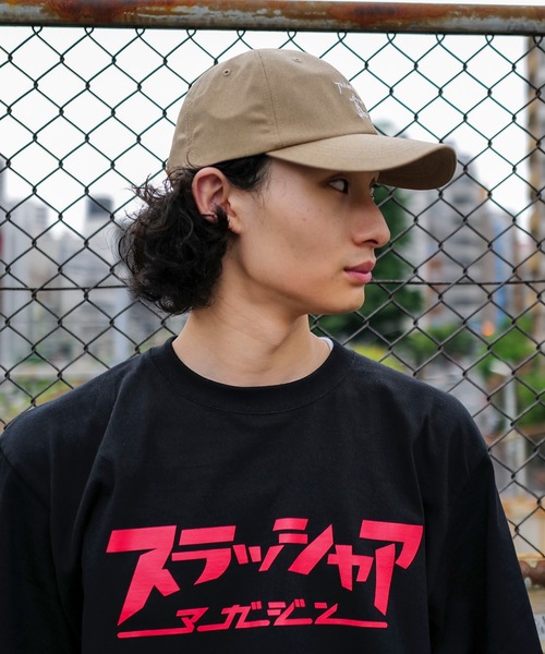 THRASHER（スラッシャー）の「GONS ART 6P DAD CAP/スラッシャーフロントGONSアート・デザイン６パネルキャップ（キャップ・メンズ・ブラック/ベージュ/オリーブ/ピンク・FREE）」の20枚目の写真