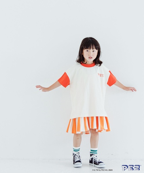 LOWRYS FARM（ローリーズファーム）の「ＰＥＺハイショクＴシャツショートスリーブ　963591（Tシャツ/カットソー・キッズ・レッド/ネイビー・110cm/140cm/150cm/130cm/120cm）」の3枚目の写真