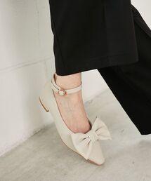 MAJESTIC LEGON | 取り外しできるリボンパンプス(パンプス)