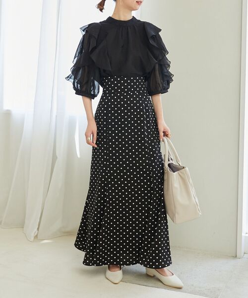 MAJESTIC LEGON（マジェスティックレゴン）の「【WEB限定XLサイズあり】取り外しできるリボンパンプス（パンプス・レディース・ブラック/アイボリー・LARGE/X-LARGE/MEDIUM/SMALL）」の12枚目の写真