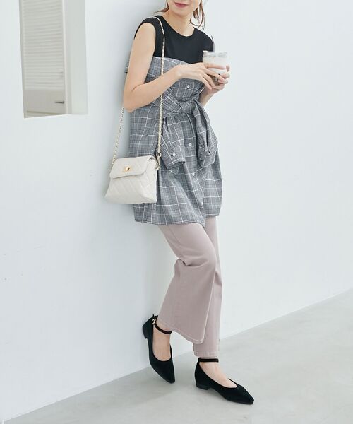 MAJESTIC LEGON（マジェスティックレゴン）の「【WEB限定XLサイズあり】取り外しできるリボンパンプス（パンプス・レディース・ブラック/アイボリー・LARGE/X-LARGE/MEDIUM/SMALL）」の15枚目の写真