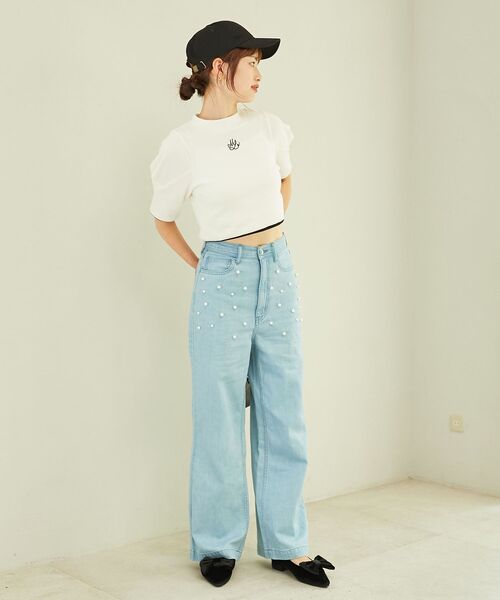 MAJESTIC LEGON（マジェスティックレゴン）の「【WEB限定XLサイズあり】取り外しできるリボンパンプス（パンプス・レディース・ブラック/アイボリー・LARGE/X-LARGE/MEDIUM/SMALL）」の13枚目の写真