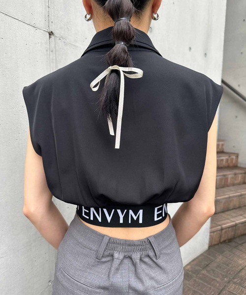 ENVYM(アンビー)の「ENVYMロゴノースリシャツ(シャツ/ブラウス・レディース・ホワイト/ブラック・FREE)」の16枚目の写真