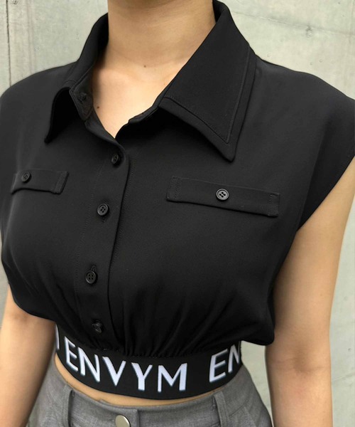 ENVYM(アンビー)の「ENVYMロゴノースリシャツ(シャツ/ブラウス・レディース・ホワイト/ブラック・FREE)」の17枚目の写真