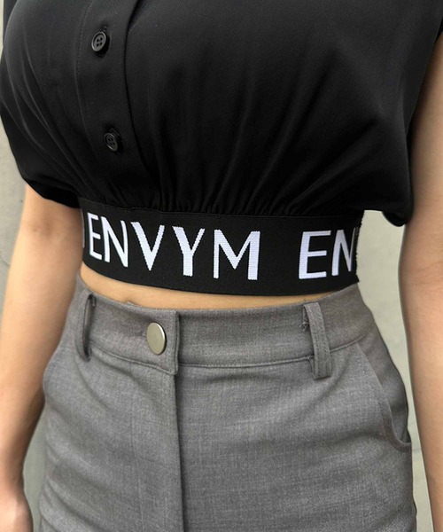 ENVYM(アンビー)の「ENVYMロゴノースリシャツ(シャツ/ブラウス・レディース・ホワイト/ブラック・FREE)」の18枚目の写真