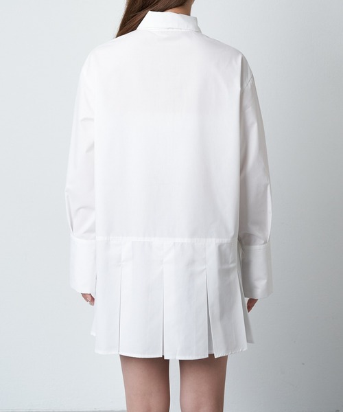 Chico（チコ）の「ネクタイデザインチュニックシャツ（シャツワンピース・レディース・ホワイト/ホワイト系その他2/グレー・FREE）」の14枚目の写真