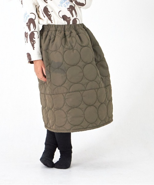 MAKE YOUR DAY（メイクユアデイ）の「ドットキルトスカート■80～140cm（スカート・キッズ・カーキ/ブラック・90/80/120/140/130/110/100）」の19枚目の写真