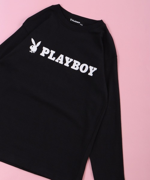 PLAYBOY（プレイボーイ）の「PLAYBOYプリントロンT KIDS（Tシャツ/カットソー・キッズ・グレー系/杢グレー/チャコールグレー/ブラック/ホワイト系/ホワイト系1/カーキ/ブラック系1/ベージュ系/グリーン系/グリーン/ホワイト/チャコール/ブラック系/ベージュ/ダークグレー/モカ/ラベンダー・XS/S/XXS）」の5枚目の写真