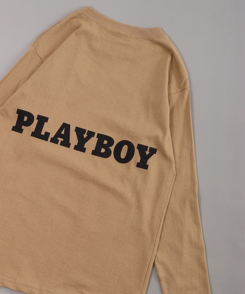 PLAYBOY（プレイボーイ）の「PLAYBOYプリントロンT KIDS（Tシャツ/カットソー・キッズ・グレー系/杢グレー/チャコールグレー/ブラック/ホワイト系/ホワイト系1/カーキ/ブラック系1/ベージュ系/グリーン系/グリーン/ホワイト/チャコール/ブラック系/ベージュ/ダークグレー/モカ/ラベンダー・XS/S/XXS）」の13枚目の写真
