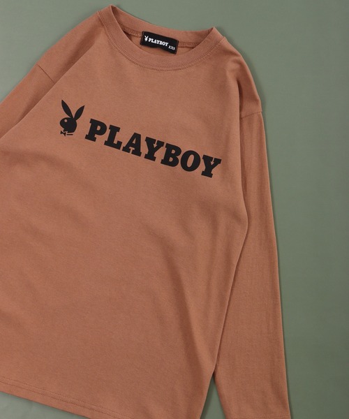 PLAYBOY（プレイボーイ）の「PLAYBOYプリントロンT KIDS（Tシャツ/カットソー・キッズ・グレー系/杢グレー/チャコールグレー/ブラック/ホワイト系/ホワイト系1/カーキ/ブラック系1/ベージュ系/グリーン系/グリーン/ホワイト/チャコール/ブラック系/ベージュ/ダークグレー/モカ/ラベンダー・XS/S/XXS）」の12枚目の写真