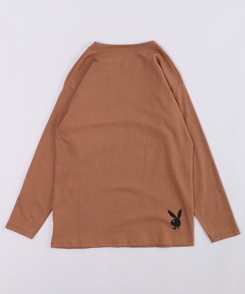 PLAYBOY（プレイボーイ）の「PLAYBOYプリントロンT KIDS（Tシャツ/カットソー・キッズ・グレー系/杢グレー/チャコールグレー/ブラック/ホワイト系/ホワイト系1/カーキ/ブラック系1/ベージュ系/グリーン系/グリーン/ホワイト/チャコール/ブラック系/ベージュ/ダークグレー/モカ/ラベンダー・XS/S/XXS）」の21枚目の写真